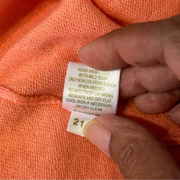 Garnet Hill Longline Cardigan Open Waterfall Drape Front Belt Ruffles Peach Sz S - Picture 8 of 11